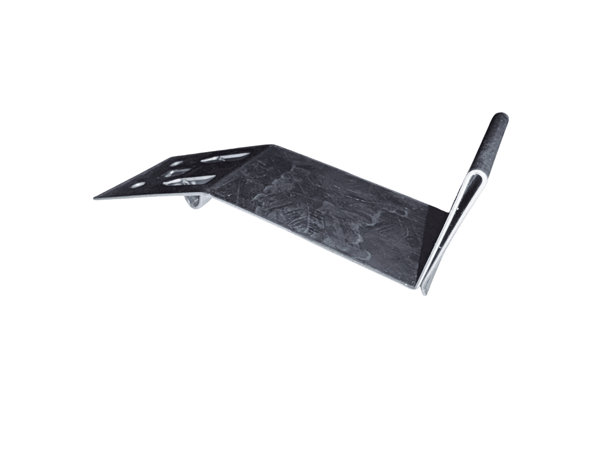 galvanized window installation clip product on white background